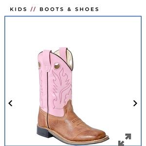 Old west kids square toe boots